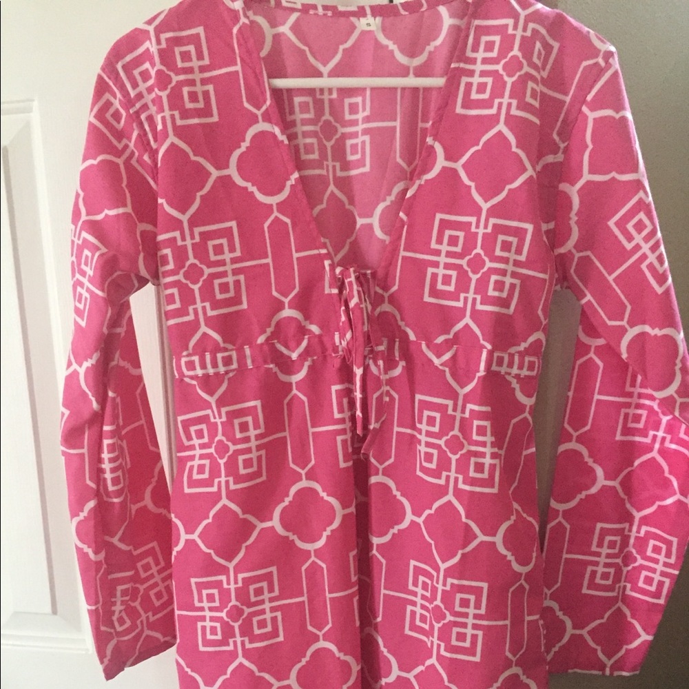 Buckhead Betties Pink Cover Up Small NEW!